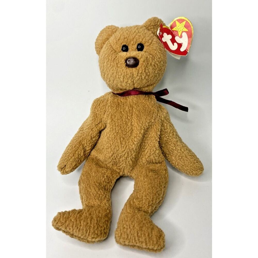 1993 Ty Beanie Baby "Curly" Retired‎ Teddy Bear BB21 E2